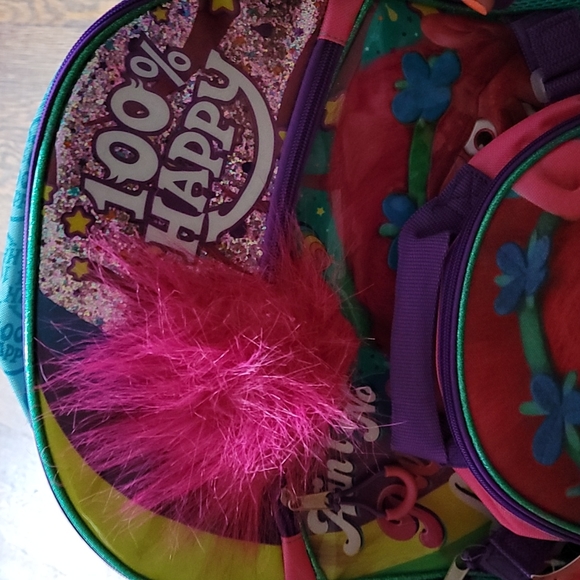 Trolls Backpack with lunchbox Poppy school bag - Picture 3 of 8